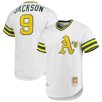 mens mitchell and ness reggie jackson white oakland athleti